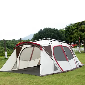 野营夏季帐篷防水一卧室大尺寸旅行帐篷庇护所单人户外徒步旅行帐篷家庭野餐