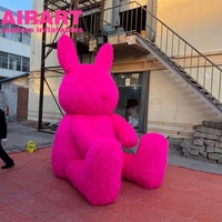 Lapin en peluche, lapin de Pâques gonflable personnalisé pour la décoration d'événements, mascotte de lapin de Pâques pour la promotion