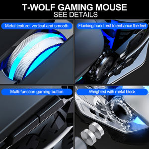 T-WOLF G530 Mekanik Makro Programlama Özellikli 4 Renkli Işıklı Oyun Mouse'u 1200-6400 DPI 6D Tuşlu Masaüstü ve Dizüstü Bilgisayarlar İçin Stokta - Product Image 5