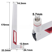 Antena WiFi Universal de 3 Bandas con Polarización Vertical, 12dBi de Ganancia, ABS+Cobre, 2.4G 5G 5.8GHz para Router, Precio al por Mayor