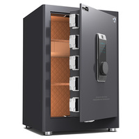 Caja Fuerte Digital de Acero con Huella Dactilar, Caja de Seguridad con Contraseña para Oficina, Hotel, Tienda, Almacenamiento de Efectivo y Joyas