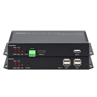 Ekstensi USB KVM HDMI 120M 4K, kualitas tinggi Extender RJ45 CAT5e/6 kabel HDMI KVM melalui IP Extender