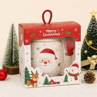 Boîte cadeau de Noël avec fenêtre en PVC, doublure en éponge, fermeture magnétique, écologique, durable, emballage de présentation, vente en gros, directement de l'usine