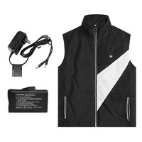 Gilet chauffant réversible à capuche imperméable pour homme, idéal pour le camping d'hiver, l'alpinisme, la course à pied et le cyclisme, avec batterie USB intégrée en coton