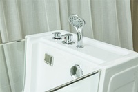Machine de bain à ozone autoportante, écologique, au design moderne, avec 8 jets, pour le toilettage et le bain des chiens dans la salle de bain