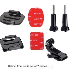 Compatible con <span class=keywords><strong>GoPro10</strong></span>, kit de accesorios de 7 piezas para montaje en casco, soporte fijo universal para cámara de acción DJI - Product Image 1