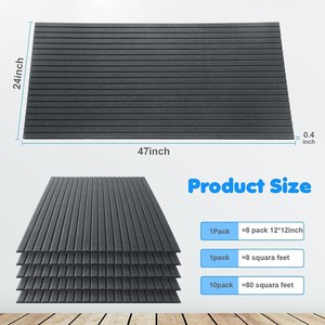 Pannello Fonoassorbente <span class=keywords><strong>e</strong></span> Isolante Moderno con Scanalature a V <span class=keywords><strong>e</strong></span> Fibra di Poliestere per Decorazione Murale in Hotel - Product Image 5