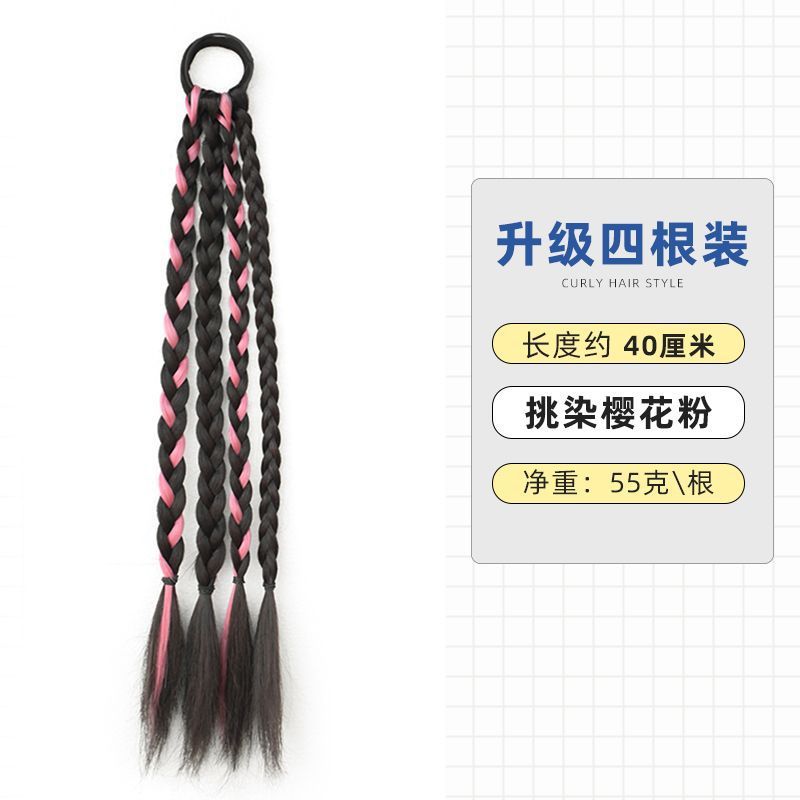 Poudre brun-noir - tresse à quatre brins