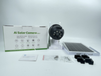 Nouvelle conception de caméra sans fil 4MP avec audio bidirectionnel, vision nocturne à 360 degrés pour une utilisation en extérieur, intégrée à des lampes solaires