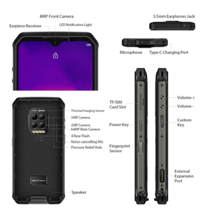 โทรศัพท์มือถือ <span class=keywords><strong>Ulefone</strong></span> <span class=keywords><strong>Armor</strong></span> 9 รุ่นทนทาน กล้องถ่ายภาพความร้อน ระบบปฏิบัติการ Android 10 สมาร์ทโฟน 4G ชิปประมวลผล Helio P90 Octa-core หน่วยความจำ 8GB+128GB  หน้าจอ 6.3 นิ้ว แบตเตอรี่ 6600mAh กล้อง 64MP - Product Image 3