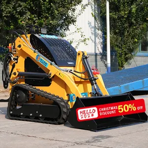 China Manufacturing skid steer loader compact track loader for sale skid steer with various assistive equipment