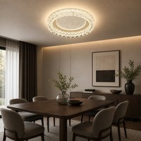 Plafonnier LED créatif en forme d'halo, design unique et fantaisie, montage en surface pour la rénovation de maisons neuves et d'appartements