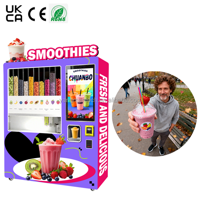 OEM ODM Easy to Operate Low Investment Good Quality Hot Selling High Return Fully Automatic Smoothie Vending Machine for Sale
