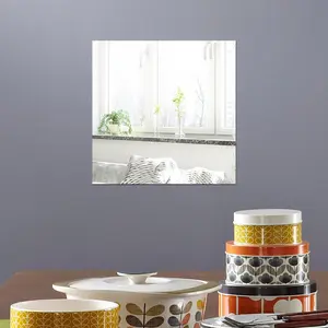 Film Dekorasi Rumah, Stiker Dinding Cermin untuk Dekorasi Ruang Tamu, Perekat Wallpaper Perak Modern