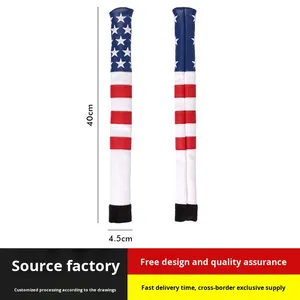 Funda Protectora para Palos de Golf de Cuero PU Impermeable Personalizada por el Fabricante, con Indicador de Dirección y Tapa de Práctica - Product Image 3