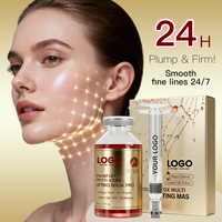Masque hydratant au collagène GUOCUI BIO TECH 48,750ppm, soie dorée, effet tenseur instantané, effet liftant multi-actions pour le visage