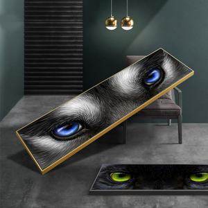 Pintura de Porcelana con Cristal de Ojo de Tigre y León Salvaje, Hecha a Medida, Cuadros Abstractos de Animales Grandes, Decoración de Pared para Sala de Estar, Arte para el Hogar - Product Image 3