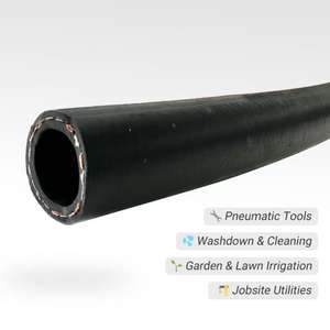 Manguera de Jardín de <span class=keywords><strong>Goma</strong></span> de Baja Presión, Flexible para <span class=keywords><strong>Riego</strong></span>, Aspersor y Uso en Exteriores - Product Image 1