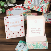 Cartes à jouer éducatives personnalisées en papier écologique de haute qualité, avec des affirmations inspirantes quotidiennes amusantes et positives
