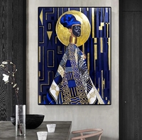 Décoration de salon, toile graffiti, affiche moderne de femmes africaines, impression d'art mural africain, peinture
