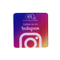 Cartes RFID en acrylique, plaques NFC 60MM, autocollants acryliques étanches avec puce, cartes de revue RFID, cartes NFC