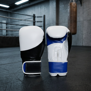<b>White</b> Custom Logo IBA Approved Professional Leather <b>Boxing</b> <b>Gloves</b> Custom Brand Model BG-10039 Wholesale - Product Image 3