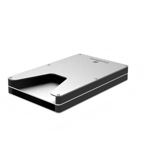 Portefeuille fin avec pince à billets, porte-cartes de crédit, mini portefeuille RFID, porte-cartes de visite pop-up, portefeuille en aluminium tendance - Product Image 2