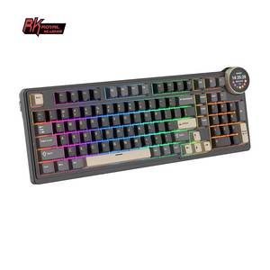 <span class=keywords><strong>Teclado</strong></span> Mecánico <span class=keywords><strong>Royal</strong></span> <span class=keywords><strong>Kludge</strong></span> RK N99 Phantom 98 Teclas, Tri-Modo, RGB, Cableado, Inalámbrico 2.4G, con Pantalla TFT - Product Image 2