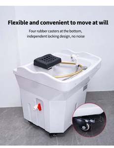 2026 Upgraded Mobile Shampoo Bowl with Silent Casters and Adjustable <b>Shower</b> Head for Easy Movement and Comfortable Hair Washing - Product Image 3