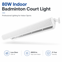 Luces COB para Canchas de Bádminton y Tenis en Interiores, Iluminación Antideslumbrante Tipo Panal, CRI 80, Vida Útil de 50000 Horas para Pistas Deportivas/Gimnasios