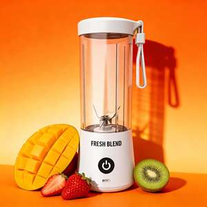 Custom Logo 400ml Portable Mini Blender Ice Crusher Smoothies <b>Maker</b> 150W USB Rechargeable Leak-Proof Household & Hotel Use - Product Image 1