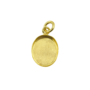 Solid Pure 925 Silver Oval Blank Bezel Pendant Setting for Resin Ashes Breastmilk & Keepsake Handmade Jewelry DIY Charm Findings - Product Image 1