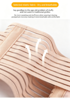 Ceinture de récupération post-partum 3-en-1 respirante, hautement élastique et ajustable, anti-roulement, pour le soutien du ventre, de la taille et du bassin, et le remodelage corporel pour femmes