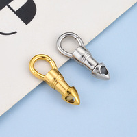 Fermoir conique rotatif en acier inoxydable plaqué sous vide, design original, en forme de bec d'aigle, fait main, pour bijoux DIY