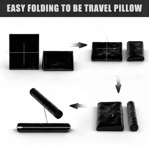 طقم بطانية سفر ووسادة رقبة 2 في 1 - بطانية محمولة ناعمة ودافئة ومريحة للسفر بالطائرة والتخييم ورحلات السيارة - Product Image 3