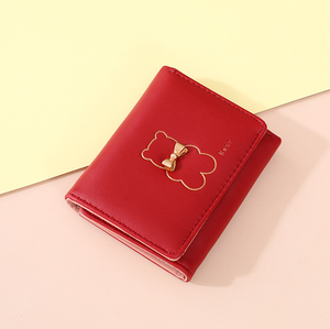 Cartera pequeña de piel sintética con diseño de conejo para mujer, tarjetero de tres pliegues, estilo fresco, 2026 - Product Image 5