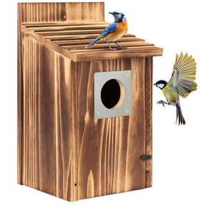 Grande maison d'oiseau en bois de qualité supérieure de style de luxe pour l'extérieur et l'intérieur Motif solide pour les chalets de jardin - Product Image 1