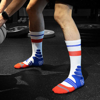 Chaussettes de basket-ball matelassées unisexes de sport pour hommes avec logo personnalisé professionnel