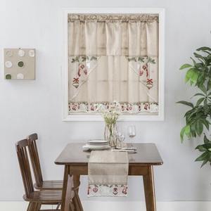 72-Inch Disposable <strong>Embroidered</strong> Christmas Style <strong>Table</strong> <strong>Runner</strong> Dresser Scarf Woven Decor Customizable Size for Dining Room Bedroom - Product Image 3