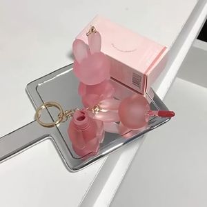 OEM ODM Gege Bear Niedliches Kaninchen Design Samt Lip gloss Langlebig Feuchtigkeit spendende Antihaft-Tasse <span class=keywords><strong>2</strong></span> in 1 Schlüssel kette Lip gloss - Product Image 2