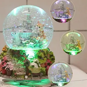 2022, Лидер продаж, полимерный стеклянный Снежный шар, нежный снеговик, моделирование для украшения дома, Рождественские сувениры с музыкальной тематикой