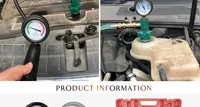 Kit de test de pression de radiateur automobile 28 pièces et détecteur de fuite de réservoir d'eau de voiture de type vide pour système de refroidissement