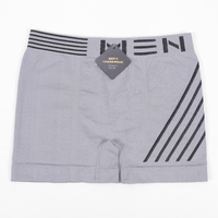Boxers pour hommes à rayures imprimées, avec lettres, taille élastique large, doux, sans coutures, extensibles, sous-vêtements masculins, couleurs assorties, en gros