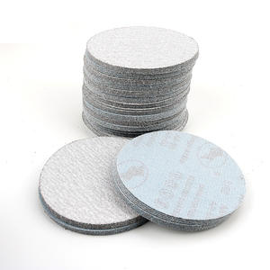 Disques de papier abrasif floqués blancs, enduits pour le polissage des meubles, des murs et du métal, pour ponçage à sec - Product Image 3