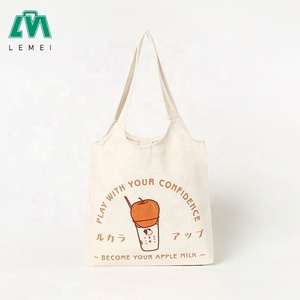 Venta al por mayor logotipo personalizado impreso Calicó natural algodón lona compras bolso de hombro reutilizable promocional con patrón de letras - Product Image 6