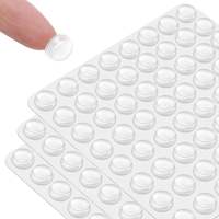Kuliwei – Points de protection adhésifs en silicone transparents, coussinets anti-collision hémisphériques pour portes de placards et tiroirs