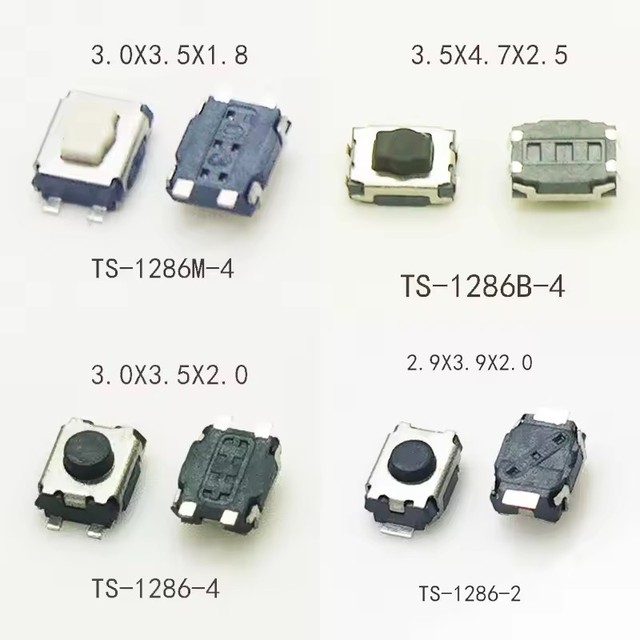 4Models Momentary Tact Switch SMD Phone Button 4PIN SMD/SMT Side push Micro Button light touch switch 3X4 Series