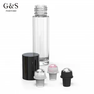 Custom Roll On Glass Bottle 3ml 5ml 6ml 8ml 10ml Crystal Roller Ball Perfume Vials Bottle Round Empty Roll On Glass Bottle