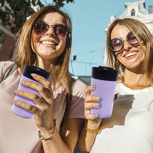 كوب قهوة بسعر المصنع طباعة مخصصة من الفولاذ المقاوم للصدأ من نوع Go-كوب سفر معزول مع غطاء خالي من مادة BPA - Product Image 6