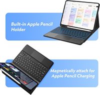 Étui clavier magnétique sans fil détachable ultra-fin pour Lenovo Idea Tab Plus 12,1 pouces 2025 / Tab K12 avec support en cuir